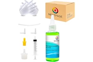 NEXTPAGE Print Head Cleaner Nozzle Cleaner for Cleaning for All Inkjet Printers Epson, Canon, HP, Light Green Liquid Printer Head Cleaning Kit Solution (1 pack cleaning LG)