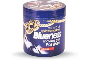 ‎MORFOSE Morfose Blueness Spice Marine Shaving Gel 500 ml – Transparentes Rasiergel für Männer – Sanfte Rasur & Pflege für alle Hauttypen