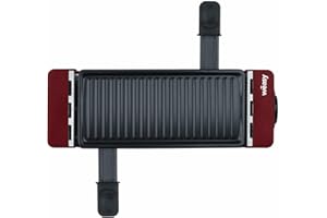 WËASY Weasy - Piastra grill e raclette TAK12, 2 in 1, per formaggio fuso e grill, antiaderente, collegabile con TIK12 e fino a 4 dispositivi, 2 padelline e 2 spatole in legno