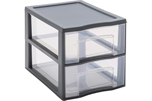 Sundis TAG TOWER formato A4, 2 cajones con portaetiquetas y sistema anticaída, Gris antracita