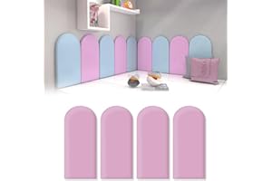 JACKFRU Paneles murales 3D adhesivos de poliuretano impermeables para habitación infantil, acolchados, cojín para colgar en la cabecera, cama