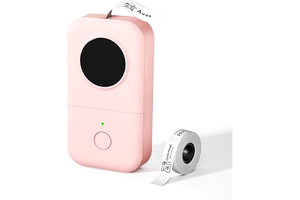 Phomemo D30 Imprimante d'étiquettes, imprimante d'étiquettes Bluetooth Portable, Machine d'étiquettes Thermiques Auto-adhésives, Convient à la Maison, au Bureau, au Prix, à la Date, au nom. Rose