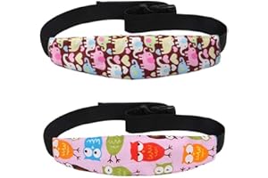 ZYNQACC 2PCS Baby Car Seat Head Support,Toddler Safety Car Seat Sleep Nap Aid Positioner Strap Belt Neck Protection Belt for Children and Kids(Pink, Blue) (Pink)