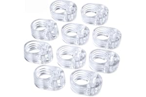 10PZ Fermaporte per Maniglie in PVC - HAUSPROFI Gommini Fermaporta Maniglia Trasparente per Proteggere la Porta e il Muro - Tipo O