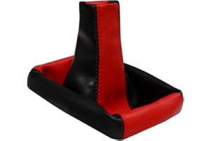 AERZETIX: Funda para palanca de cambios de piel sintética rojo y negro