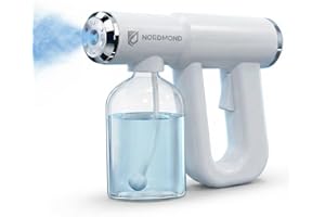 NORDMOND The Original Disinfectant Fogger Machine - Professional Sanitizer Sprayer - ULV Atomizer & Nano Steam Gun – Rechargeable Barber Spray Gun with Blue Light V2