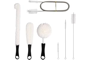 Sandiyago 7-częściowy zestaw do czyszczenia fajki, szczotka do czyszczenia fajki, szczotka do czyszczenia rur wodnych, zestaw do czyszczenia różnych butelek, akwarium, rur drenażowych