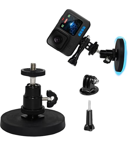 Gopro 13 Black Da Pieghevoli Di Ricambio Per GoPro Hero 13 12 11 10 9 Supporto Adattatore Magnetico Con Porta Di Collegamento Treppiede 1/4 Per Accessorio Go Pro Go Pro Hero 13 Accessori - 3