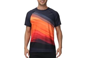 VAYAGER Herren-Badeshirts Rash Guard UPF 50+ Kurzarm, schnell trocknend, lockere Passform, Wassersurf-Shirt