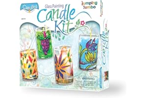 JUMPING JUMBO JumpingJumbo Glass painting, Candle Making, DIY Candle Making Kit for Kids , Art and Craft Activity Kit, Complete Candle Making kit, Glass Painting Kit, Paint the Glass Tumblers and Make Candles
