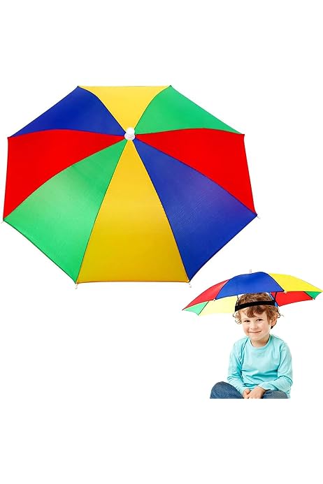 Chapeau Parapluie Double Couche Réglable - Mains Libres, Protection UV/pluie, Pêche, Jardinage - 12