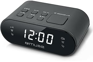 Muse M-10CR - Radio despertador FM, color gris