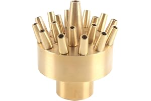 KOVEN mässing fontänmunstycke | 1 tum DN25 hongänga, 32 mm öppning, 100 mm höjd, 3-nivåers spray
