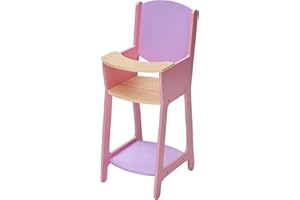 Olivia's Little World Nordic Wooden Doll High Chair 18" Baby Doll Furniture TD-12878A
