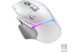 ‎LOGITECH G Logitech G502 X bezprzewodowa, podświetlana mysz gamingowa, hybrydowe optyczne przyciski LIGHTFORCE, LIGHTSYNC RGB, sensor HERO 25K, kompatybilna z PC - macOS/Windows - Biały