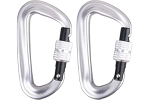 TRIWONDER Mosquetones 12KN Aleación de Aluminio Enganche Llaves para Camping al Aire Libre