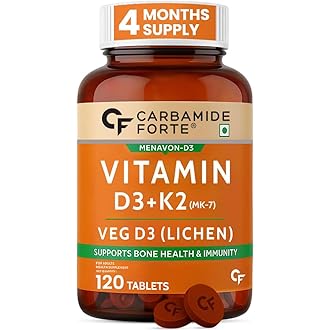 Carbamide Forte Vitamin D Tablets | Vitamin D3 K2 Supplement to support Bone & Heart Health