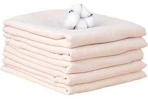 CYBGQP 5 Stück Waschbar Ungebleichte Seihtuch Passiertuch, Käsetuch, Cheesecloth, Nussmilchbeutel, Käseform, Presstuch, Käsetuch Meterware, Passiertücher für Hausgemachten Käse Nussmilch Beeren