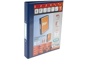 Elba, Ring Binder A4, 2 Ring, Plastic, Blue, 10 Folders, 100080886