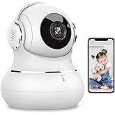 Little Elf Indoor Surveillance Camera, 2K Baby Monitor with Camera with Motion Detection, Noise Detection, 360° WiFi Camera I