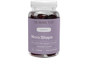 TUMMY TOX Gummies au Vinaigre de Pomme avec Morosil, Vitamine C et Extrait de Thé Vert - 60 Gummies Naturelles au Goût d'Orange - Moro Shape par TummyTox