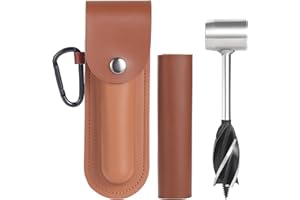 Mynoozi Manueller Schneckenbohrer, Holzbearbeitung Handbohrer, Auger Drill, Holzbohrer Handbohrer, Outdoor Survival Bohrer, Handbohrer Bushcraft, Scotch Eye-Schneckenbohrer für Camping und Outdoor