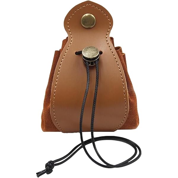 Sac à Dés En Cuir Et Daim – Cordon De Serrage, Bouton-pression, Pour D&D, Bijoux Ou Monnaie