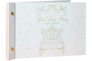 WIDDLE GIFTS LTD Wedding Guest Book 'Our Love Story' Disney Princess Range 1289