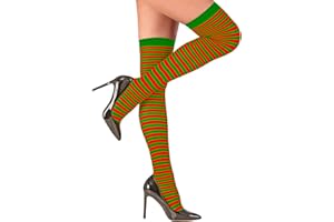 W WIDMANN MILANO Party Fashion - Gestreifte Überkniestrümpfe, 70 DEN, Karneval, Mottoparty
