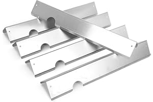 OUGPIU 5er Edelstahl Aromaschiene für W-e-b-e-r Genesis II/LX 300 Serie,Flavorizer Bars Ersatz für W-e-b-e-r Genesis II LX E/S-340 E-310 E-315 E-335 E-330 S-335 Grills,Flammenverteiler Hitzeschild Zubehör