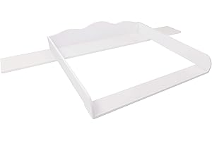 Puckdaddy Cambiador Emil - 160x80x15cm, de Madera MDF en Blanco, Accesorios de Cambiador compatibles con Las cómodas Hemnes de IKEA, Incl. Material de fijación para Montaje en Pared