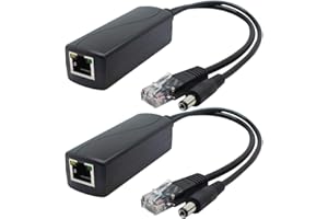 ANVISION 2-Pack Gigabit PoE Splitter, 12V 2A, IEEE 802.3af Compliant, for Security Camera, AP, Voip and More
