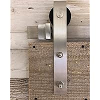 Barnwoodweb Schiebetürsystem Gerade Edelstahl 200cm Schiebetürbeschläge Gerade Komplett-Set für einen Lofttür