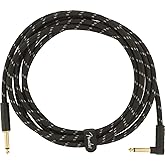 Fender Deluxe Series Instrument Cable Black Tweed A&ccedil;ılı - 3 metre Enstr&uuml;man Kablosu