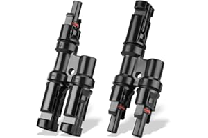 SARONIC Solar Panel Connectors T Branch Y Connectors Cable Coupler Combiner in Pair MMF+FFM IP67 Waterproof for Parallel Connection between Solar Panels and Photovoltaic Systems