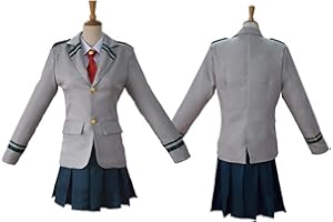 duhe189014 Academia Cosplay Costume Ochaco Uraraka Tsuyu Blazer Suit School Uniform for Adult Kids Convenient