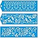 Produktbild (Satz von 3) 28cm x 8cm Flexibel Kunststoff Universal Schablone - Wand Airbrush Möbel Textil Decor Dekorative Muster Design Kunst Handwerk Zeichenschablone Wandschablone - Blätter Blumen Sommer