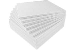 BXI Lot de 12 panneaux épais absorbant le son, 30 x 30 x 1,2 cm, panneaux acoustiques denses denses, réduction de l'écho, panneaux de studio Tackable pour mur et plafond, traitement acoustique (blanc)