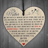 Red Ocean My Mother Like No Other Wooden Hanging Heart Plaque Mum Love Mothers Day Gift