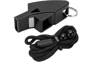 BigKing Silbato de delfín para árbitro, Silbato de delfín para árbitro, Robusto, Duradero, resonante, nítido y portátil, Silbato de Sonido para competiciones(Negro)