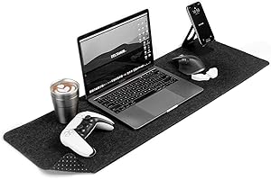 DELTAHUB - Minimalistic Felt Desk (Grey - (30x90cm), Medium)