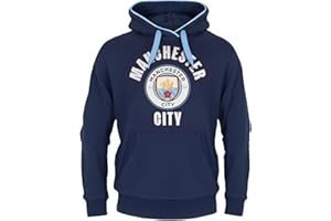 Manchester City F.C. Manchester City Męska bluza z kapturem z polaru, oficjalny prezent piłkarski, granatowy