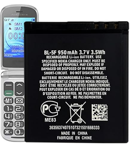 cellePhone Akku Li-Ion kompatibel mit Nokia 6210 6710 Navigator - 6290 E65 N93i N95 N96 X5-01