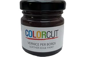 MG LAVORAZIONE ARTIGIANALE PELLE E CUOIO Tintura per bordi"Color cut" 30 ml - Tintura per rifiniture bordi ed orli in pelle e cuoio, Colore n. 30: Tan