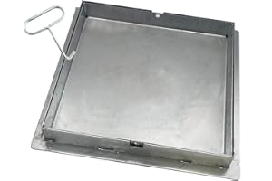 MED BUILDING SOLUTIONS MED - Sigillo Zincato Porta Pavimenti, Chiusino zincato Botola a Scomparsa con Maniglia omaggio (CM 30X30 H 8 CM)