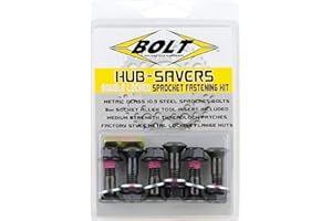 BOLT MOTORCYCLE HARDWARE BOLT - Kit vis et écrous de Couronne Noir par 6
