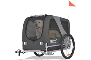 TIGGO DOGGYHUT® Premium - Remolque grande para perros y bicicletas, tamaño grande, aprox. 270 litros de volumen, para perros medianos y grandes