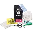 Reliance Medical AED Emergency Prep Kit for Emergencies, Essential Items for Defibrillator Use, Compact Black Bag with Belt Loop, Single Unit
