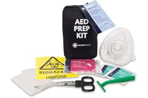 Reliance Medical Kit de préparation AED dans un sac noir avec passant de ceinture - Contient des articles pour faciliter l'utilisation d'un défibrillateur en cas d'urgence AED