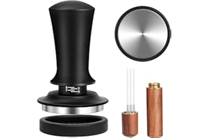 Lnopever Kit Cafe Barista, Cafe Tamper 51mm, Distribuidor De Café Espresso, 304 Almohadillas De Café con Base De Acero Inoxidable para Hogares Y Oficinas, Adecuadas para Amantes del Café